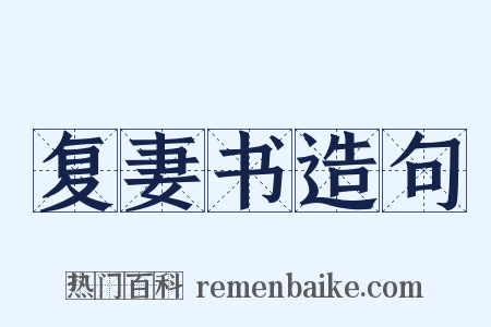 复妻书造句是什么意思的图片